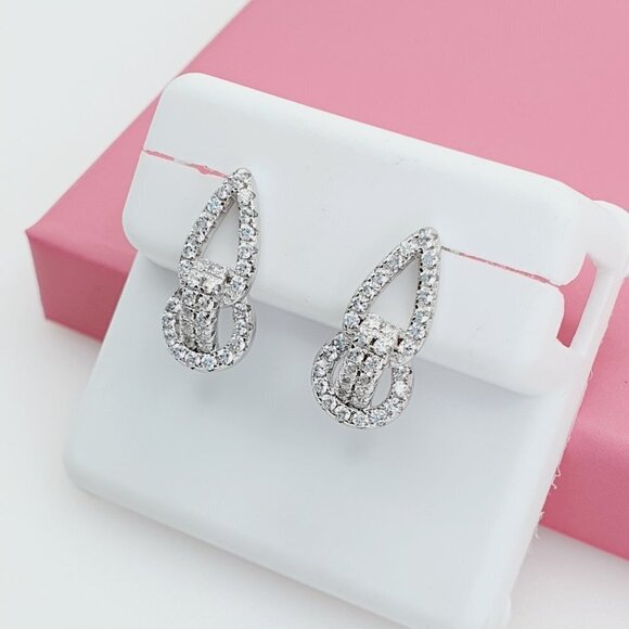 "925 Sterling Silver Cubic Zirconia Earrings, U19254686 - Picture 8 of 11